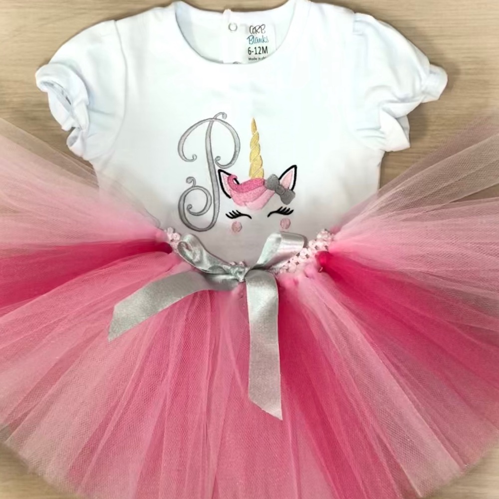 Personalized Pink Unicorn Tutu set